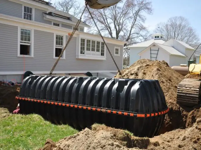 septic tank in ground