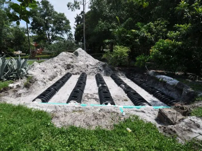 septic equipment in ground