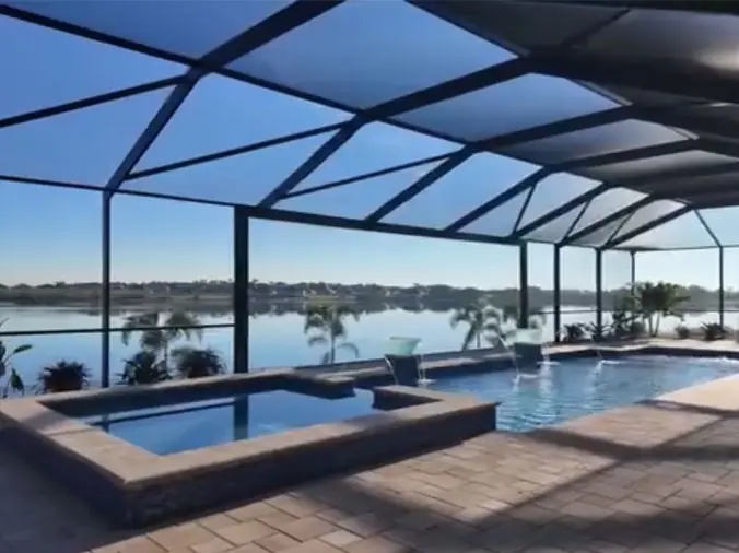 Enclosed swimming pool in Florida